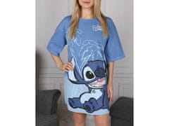 Disney Stitch Disney Blue, dámske oblečenie na spanie, bavlnená nočná košeľa S