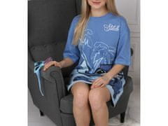 Disney Stitch Disney Blue, dámske oblečenie na spanie, bavlnená nočná košeľa S