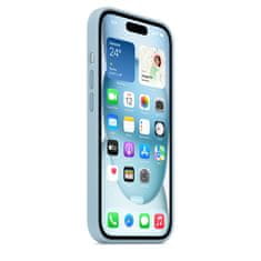 Apple iPhone 15 Silicone Case with MS - Light Blue