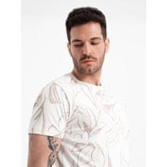 OMBRE Pánske tričko s celoplošnou potlačou V1 OM-TSFP-0180 svetlo béžová MDN124990 XL