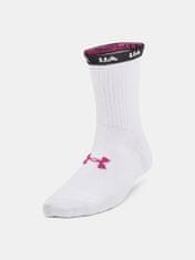 Under Armour Ponožky UA Essential Nv Mid Crew 3pk-WHT S