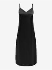 ONLY Čierne dámske saténové šaty ONLY Sia XS