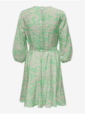 ONLY Svetlo zelené dámske vzorované šaty ONLY Celina XS
