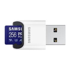 SAMSUNG Pamäťová karta PRO Plus MicroSDXC 256GB + USB adaptér