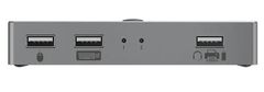 HAMA USB Hub KVM přepínač pro 2 PC na 1 monitor, 3xUSB, 1xHDMI - šedý
