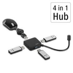 HAMA USB Hub USB-C/ 4x USB 3.2 Gen1 - černý