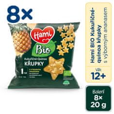 Hami 8x BIO Chrumky kukuričné-quinoa s výborným ananásom 20 g, 12+