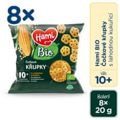 Hami 8x BIO Chrumky šošovkové s lahodnou kukuricou 20 g, 10+