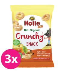 Holle 3x Detské Bio Chrumky jablko, škorica, 25 g (3+)