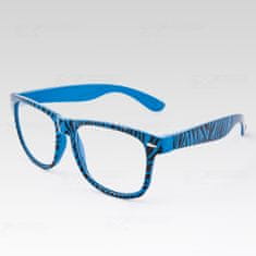 Oem slnečné okuliare Nerd zebra modrá čirá sklo