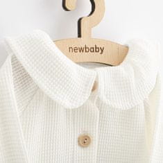 NEW BABY Dojčenský kabátik na gombíky Luxury clothing Laura biely - 56 (0-3m)