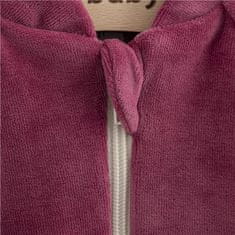 NEW BABY Dojčenská semišková mikina Suede clothes ružovo fialová - 62 (3-6m)