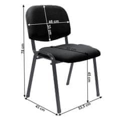 KONDELA Kancelárska stolička, čierna, ISO 2 NEW
