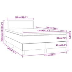 Petromila vidaXL Boxspring posteľ s matracom čierna 120x190 cm látka