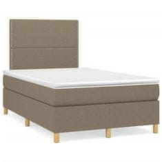 shumee Boxspring posteľ s matracom sivohnedá 120x190 cm látka