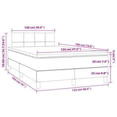 Petromila vidaXL Boxspring posteľ s matracom krémová 120x190 cm látka