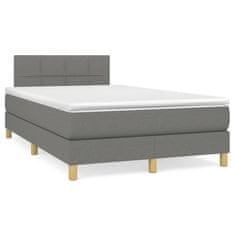 shumee Boxspring posteľ s matracom a LED, tmavosivá 120x190 cm, látka