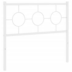 Vidaxl Kovové čelo postele biele 100 cm