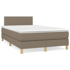 shumee Boxspring posteľ s matracom sivohnedá 120x190 cm látka