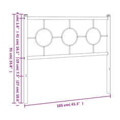 Vidaxl Kovové čelo postele čierne 100 cm