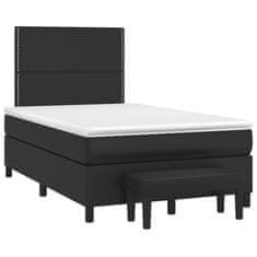 shumee Boxspring posteľ s matracom čierna 120x190 cm umelá koža