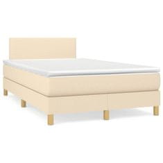 shumee Boxspring posteľ s matracom krémová 120x190 cm látka