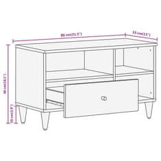 Vidaxl TV skrinka 80x33x46 cm, mangový masív