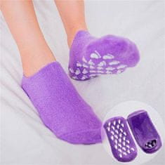 SOLFIT® Silikónové hydratačné ponožky na suché a popraskané nohy – univerzálna veľkosť, ružová farba (1x pár) | PEDISOCKS