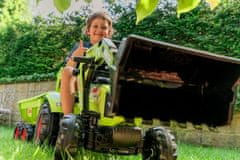 Falk FALK šlapací traktor 2070W Claas backhoe s přední a zadní lžící a přívěsem