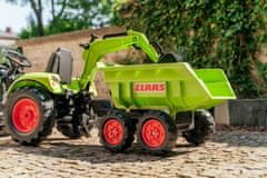 Falk FALK šlapací traktor 2070W Claas backhoe s přední a zadní lžící a přívěsem