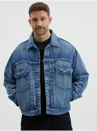 Levis Modrá pánska rifľová oversize bunda Levi's