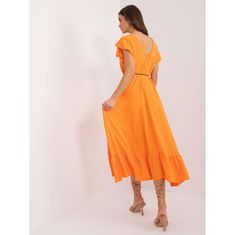 Factoryprice Dámske šaty s volánmi svetlooranžové MI-SK-59101.31_407054 Univerzálne