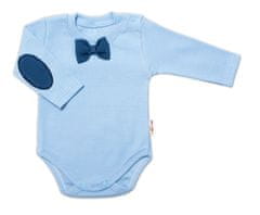 Baby Nellys 2-dielna dojčenská sada,body dl.rukáv s motýlikom, tepláčky Honzík,modrá,v. 62