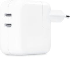 Apple napájecí adaptér dual USB-C, 35W, biela