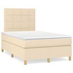 Petromila vidaXL Boxspring posteľ s matracom krémová 120x190 cm látka