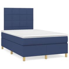 Petromila vidaXL Boxspring posteľ s matracom modrá 120x190 cm látka