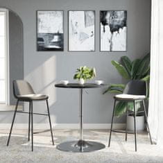 Petromila vidaXL Barový stôl čierny 60x60x90 cm kompozitné drevo a chrómov. oceľ