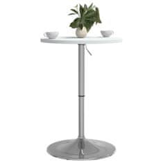 Petromila vidaXL Barový stôl biely 50x50x90 cm kompozitné drevo a chrómov. oceľ
