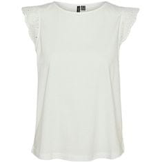 Vero Moda Dámske tričko VMEMILY Regular Fit 10305210 Snow White (Veľkosť L)