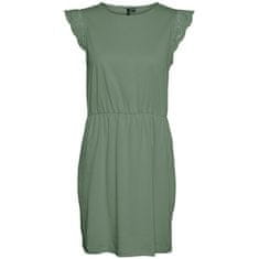 Vero Moda Dámske šaty VMEMILY Regular Fit 10305216 Hedge Green (Veľkosť M)