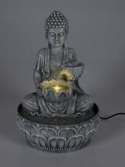 HOMESTYLING Fontána izbová s LED osvetlením 29 cm Budha béžová