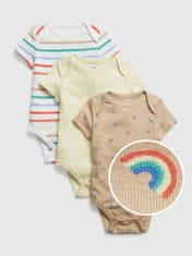 Gap Baby bavlnené body Brannan, 3ks 0-3M