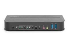 Digitus DS-12874 KVM Switch, 2x1 HDMI, HDMI Out, USB, 4Kx2K @ 60Hz, čierna