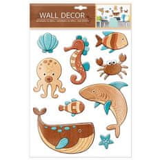 Wall decor Morské zvieratká - samolepiaca dekorácia 27x41 cm