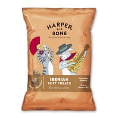 Harper and Bone Cat & Dog iberské mäkké maškrty kura a morka 90 g