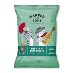 Harper and Bone Cat & Dog iberské mäkké maškrty kura a bravčové 90 g