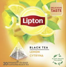 Čaj Lipton Lemon čierny, 20 x 1,7 g