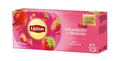 Ovocný čaj Lipton - jahoda a rebarbora, 20x 1,7 g
