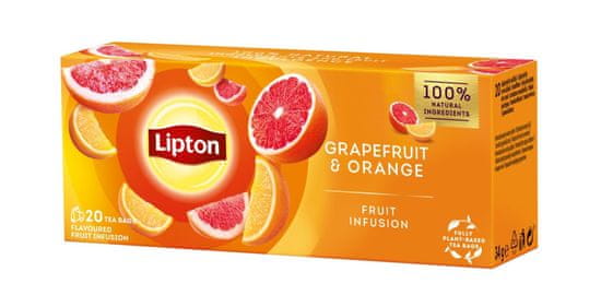 Lipton Ovocný čaj Liton - grapefruit a pomaranč, 20x 1,7 g