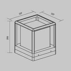 MAYTONI MAYTONI Vonkajšie svietidlo Trim E27x1 15W IP 65 O455FL-01GF